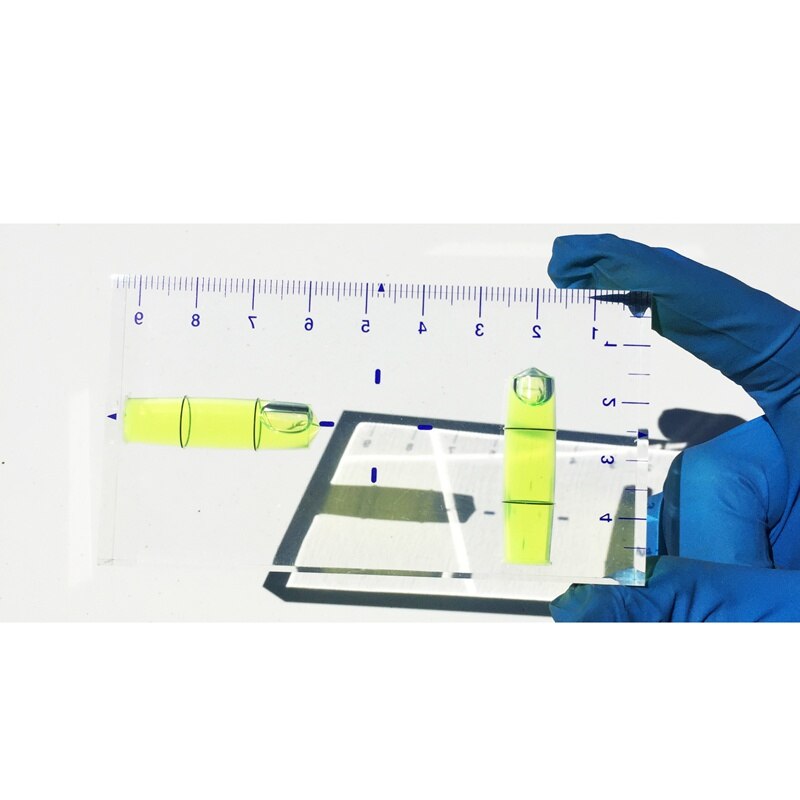 QASE High Precision Transparent Two Directions Level Bubble Mini Spirit Level Length 95mm