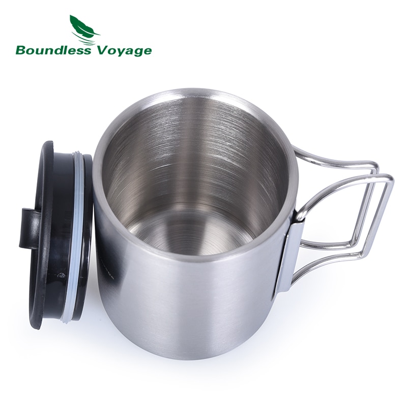 Sconfinato viaggio 220 Ml-300 Ml in Acciaio Inox Tazza di Acqua Doppio Strato Tazza Esterna di picnic Portatile Tazza di Caffè BV1008 /BV1009