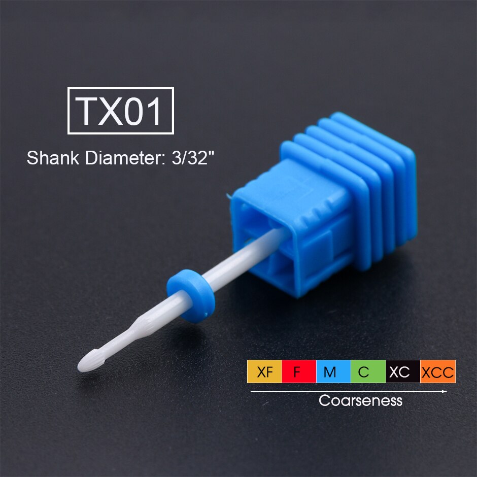 1pcs Small Round Remover Cutter for Manicure Dead Skin Nail Drill Ceramic Clean Bits Burr Pedicure Electric Nail File CHTX01-14: TX01