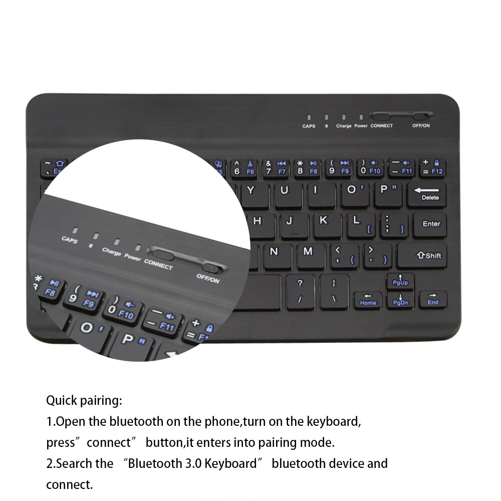 CHYI Ultra Slim Wireless Bluetooth Keyboard voor IPad Multimedia Mini Bluetooth Keyboard voor IOS Android Tablet Smartphone PC