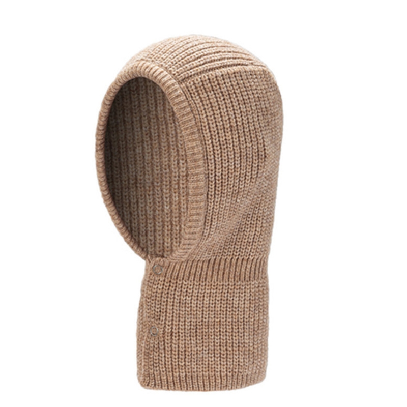 Head Neck Warmer Hat Hood Scarf Breathable Beanie Soft Knitting Anti-Slip Highly Elastic Adults Kids Winter: Khaki