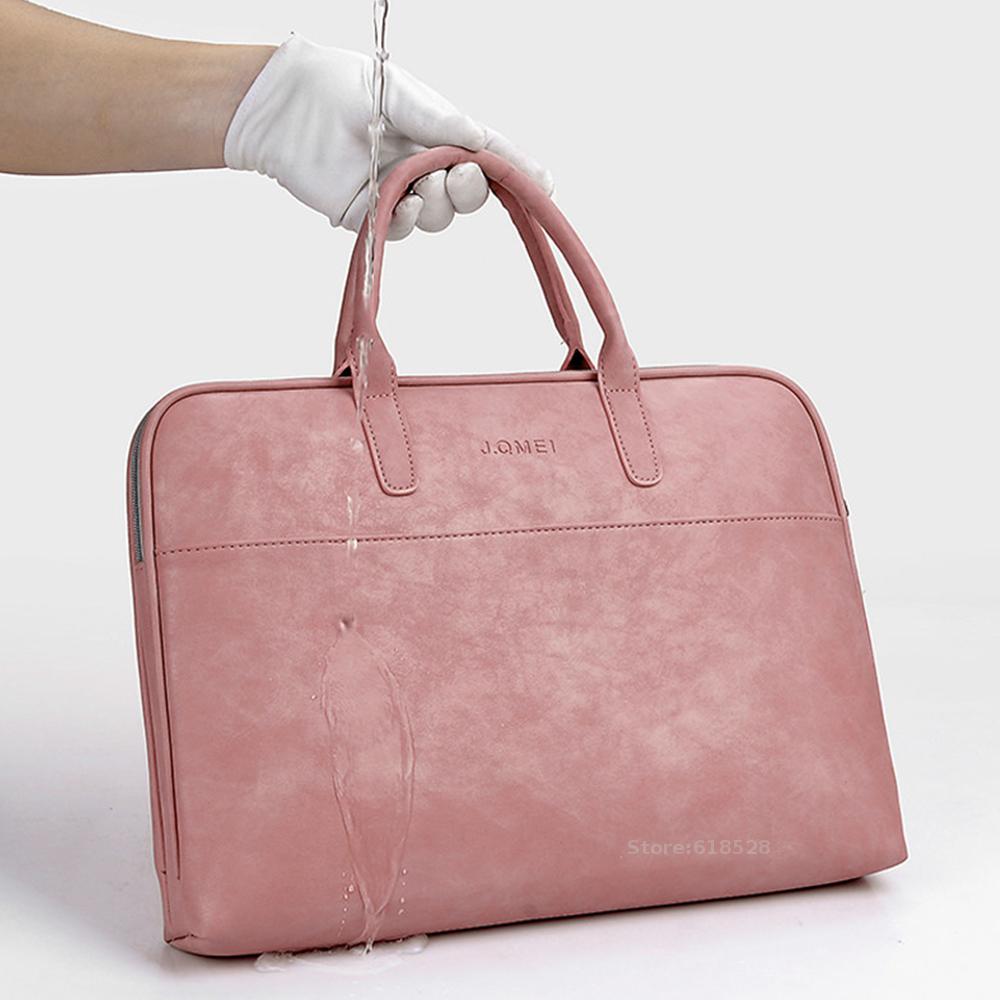 Maletín para ordenador portátil, a la , de Pu, resistente al agua y a los rasguños, 13, 14, 15 pulgadas, para Notebook, bolso de hombro, funda de transporte para hombres y mujeres