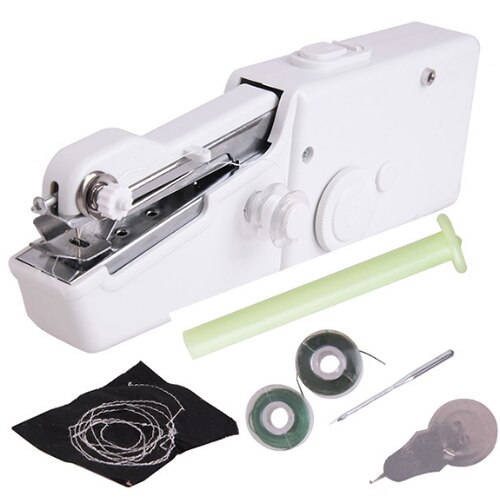 Mini Portable Handheld sewing machines Stitch Sew needlework Cordless Clothes Fabrics Electric Sewing Machine Stitch Set: Sewing Machine