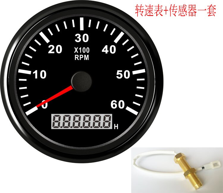 Car Engine Tachometer Modified Gasoline Engine Diesel Truck Excavator Motorcycle Motorcycle Boat 12V24V Universal
