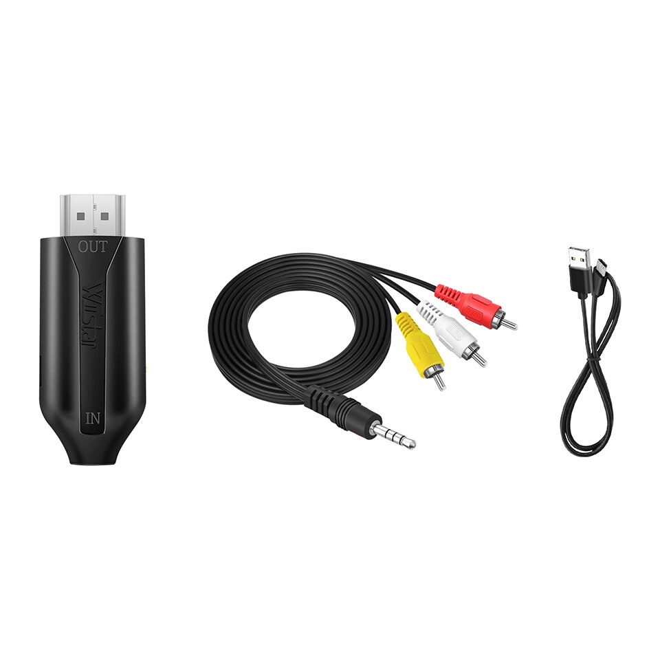 RCA AV CVSB Video zu HDMI Konverter Adapter Eingebauter Chip HDMI Video Konverter Kabel 1M/3,2FT 1080P Unterstützung NTSC Kumpel Für HDTV: Ursprünglich Titel