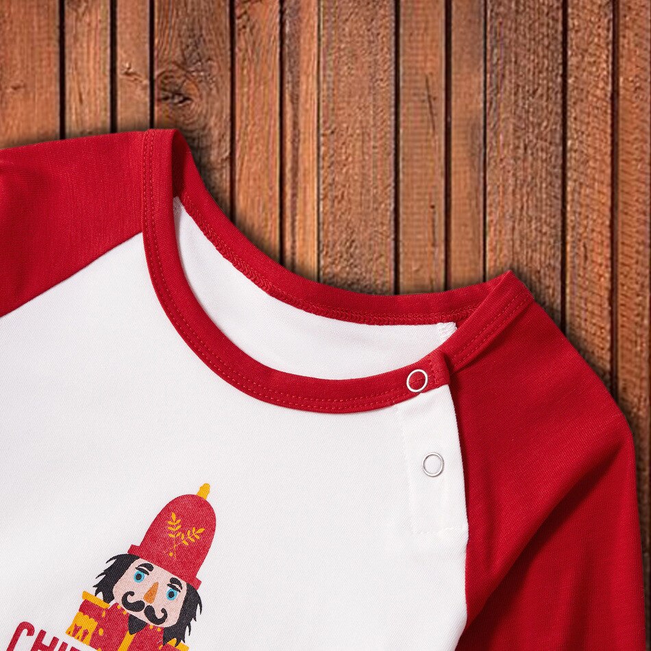 Joulu perhe lapset aikuiset yhteensopivia joulupyjamat setti pjs raidallinen print rento perhe yhteensopiva asu yöasut kotiasut