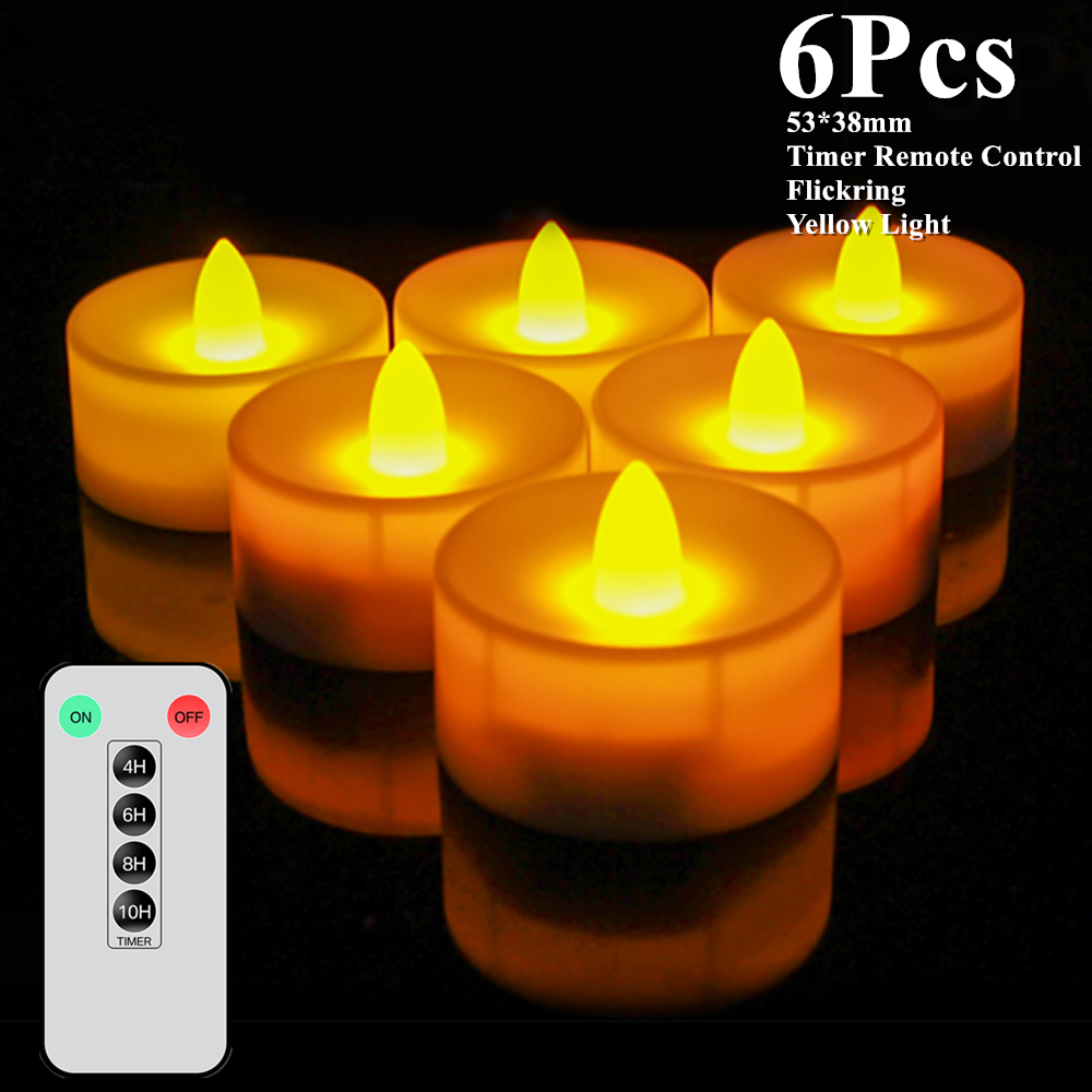 12/24 Stück flammenlose LED-Kerze mit/ohne Fernbedienung, Beleuchtung, flackernde Flamme, Teelicht für Halloween, Weihnachten, Heimdekoration