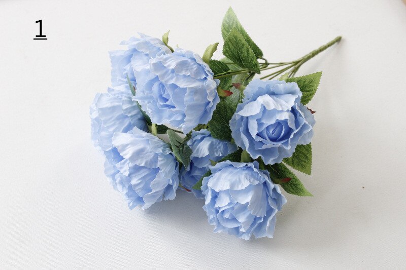 Kunstmatige Boeket Peony Rose Zijde Bruid Boeket Decor Bruiloft Slaapkamer Thuis Bloem Muur Materialen Valentijnsdag: 1