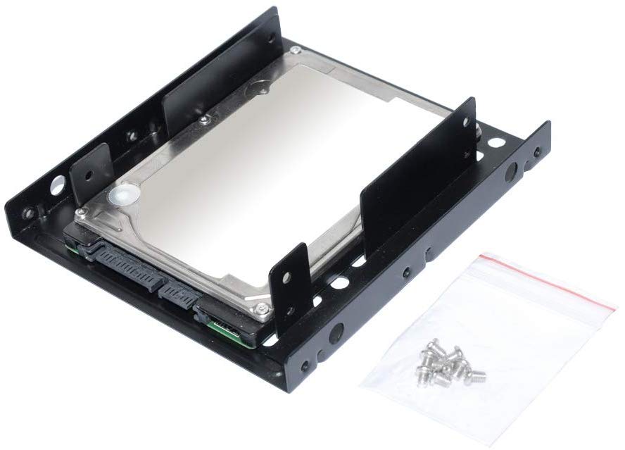 Kit de support de montage double pour disque dur SSD de 2.5 "à 3.5", convertit un disque dur de 2.5 "à un disque dur de bureau de 3.5"