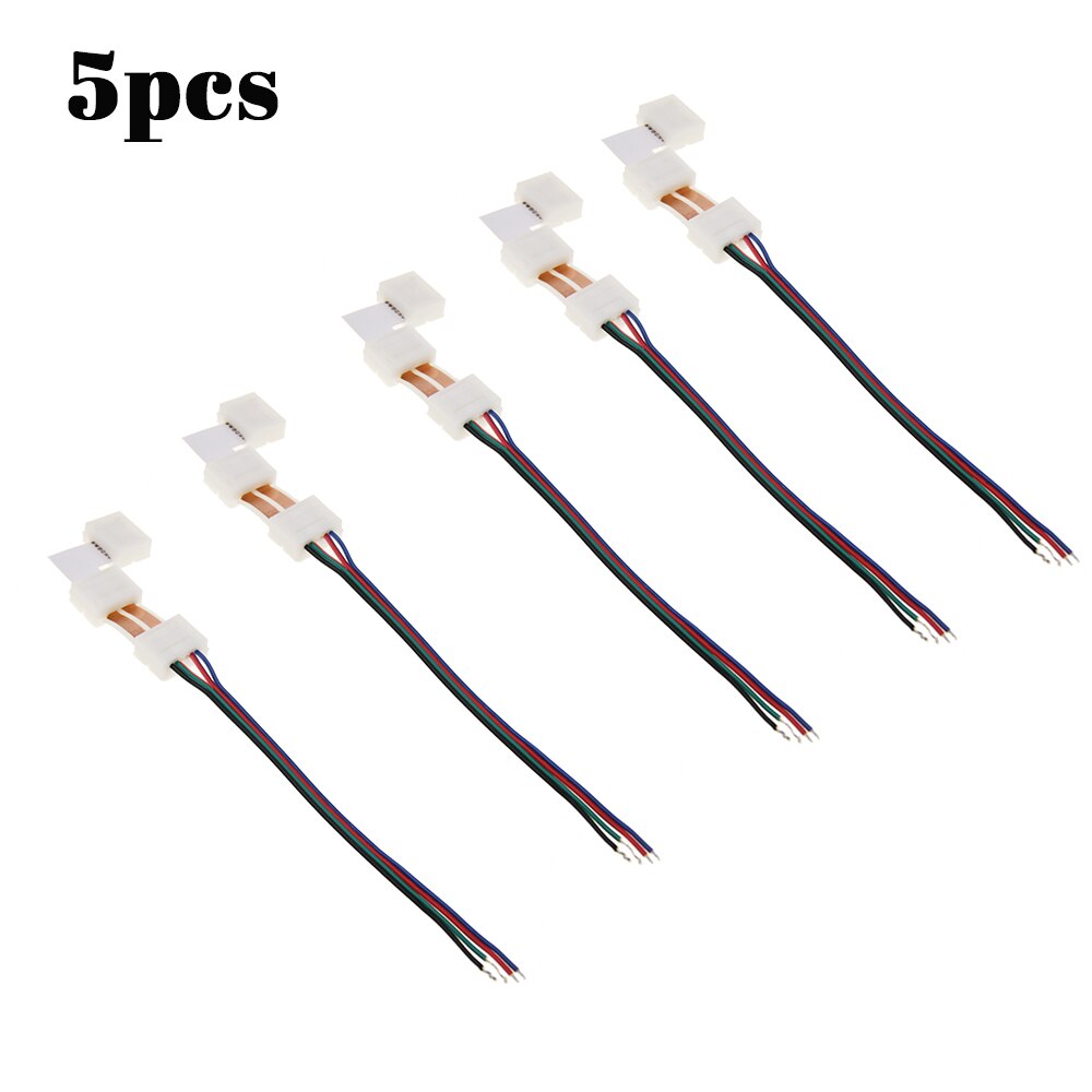 5PCS Flat Cable Connector Self-Adhesive Speaker Wire Narrow Connector 90° Corner LED Cable Power Cord For Speaker LED Power Cord: A