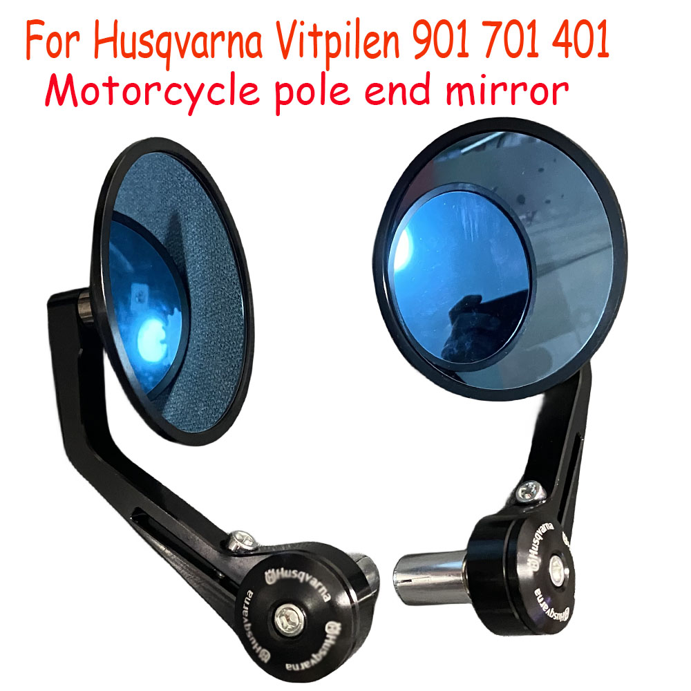 Espelho Lateral Retrovisor para Motociclos, Guiador, Retrovisor, CNC, Alumínio, Husqvarna, Svartpilen, Vitpilen, 401, 250, Moto Acessórios: Preto