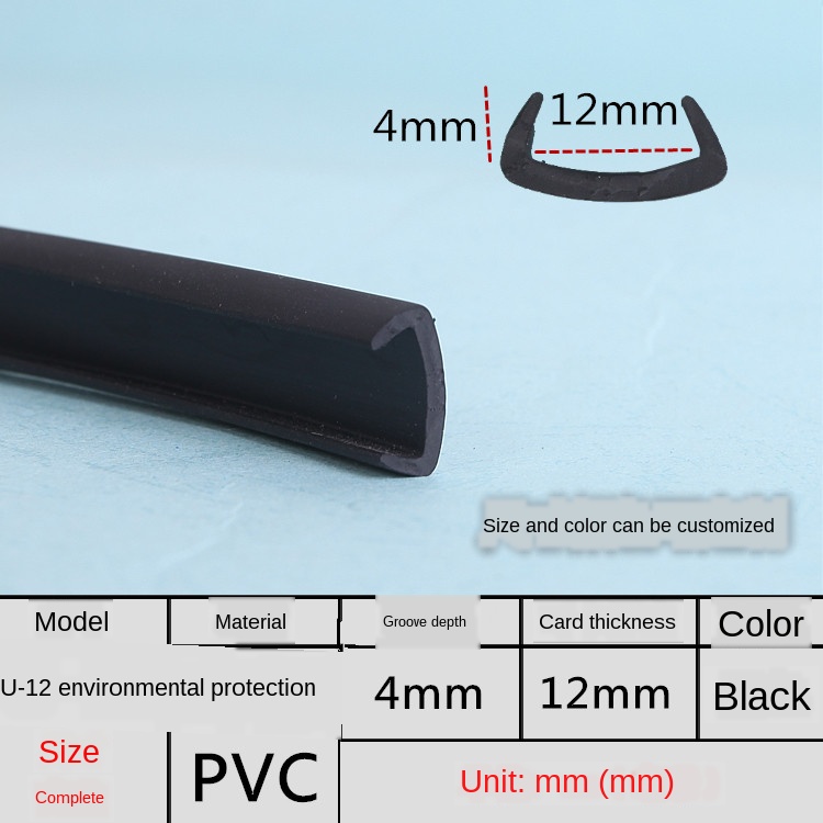 Banda en U para bordes de muebles, banda de borde de PVC suave de 3MM, 5MM, 9MM, 10MM, 12MM, 14MM, 16MM, 18MM-50MM, blanco, Beige, gris, Negro, Rojo