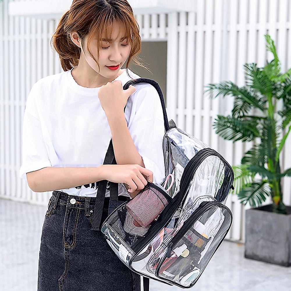 Tasche für Sport Klar Rucksack Durchsichtig Rucksack transparent Klar Rucksack für Arbeit Schule Schwimmen Sport Frauen