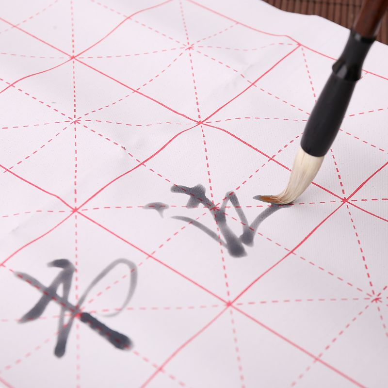 3 stk / sæt genanvendeligt magisk vand skriveklud børste gitteret stofmåtte kinesisk kalligrafi praksis, der praktiserer intet blæk