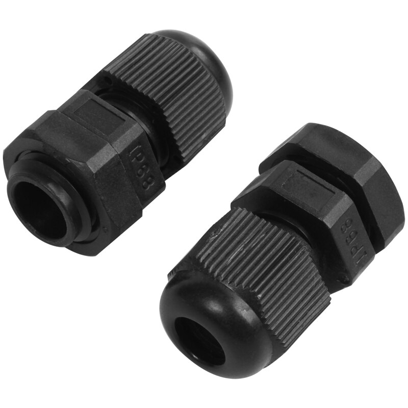 PG7 Black Nylon Waterproof Strain Relief,Cord Grip,Cable Gland 3.5-6 mm 50pcs