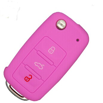 Funda de silicona para llave de coche, cubierta para Volkswagen Polo Passat B5 Golf 4 5 6 Jetta Mk6 Tiguan Cross Fox Plus Eos Scirocco Beetle
