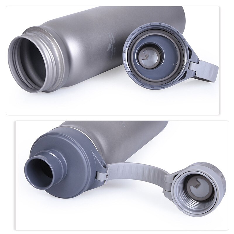 Boundless Voyage Titanium Bottle with Leak Proof Lid Outdoor Camping Hiking Sports Water Bottle Soup Tea Drinkware 1000ml