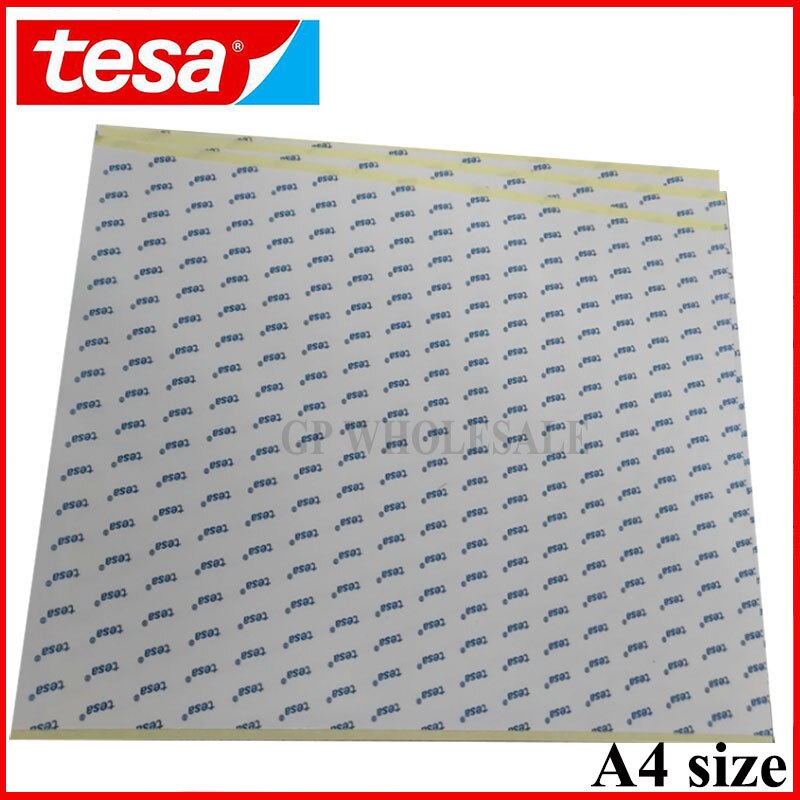 Tesa 68618 a4 maat  (21 x 29cm)  dubbelzijdige plakband stickertape voor schuim of dagelijkse algemene hechting, doe-het-zelf gebruik 0.13mm dik