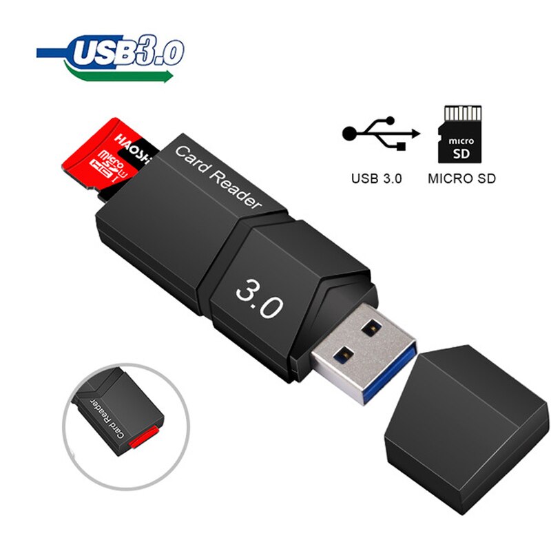 USB 3,0 lector de tarjetas Micro SD adaptador inteligente Micro SD/lector de tarjetas TF lector de tarjetas de alta velocidad para teléfono PC ordenador