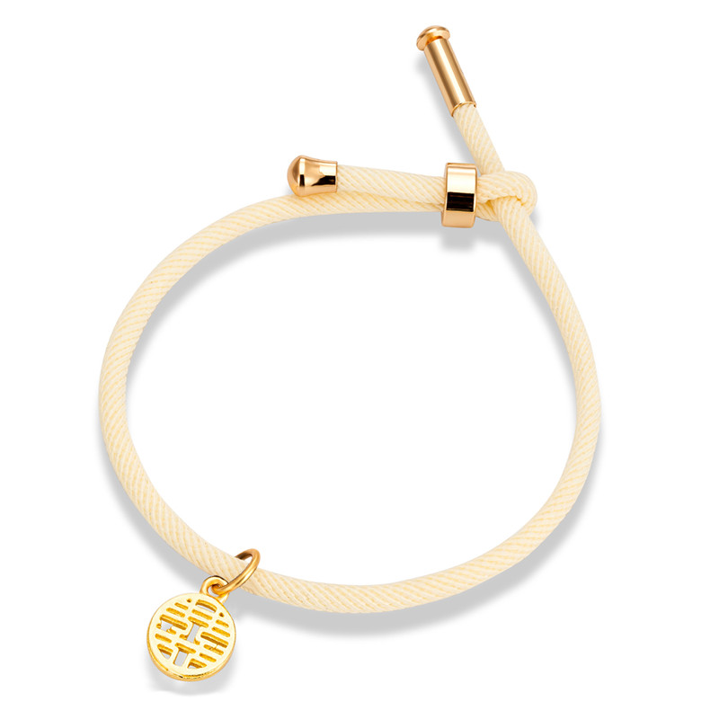 MKENDN-Pulseras de cuerda de Milano minimalistas para hombre y mujer, pulsera de hilo rojo ajustable hecha a mano, de joyería para boda: White