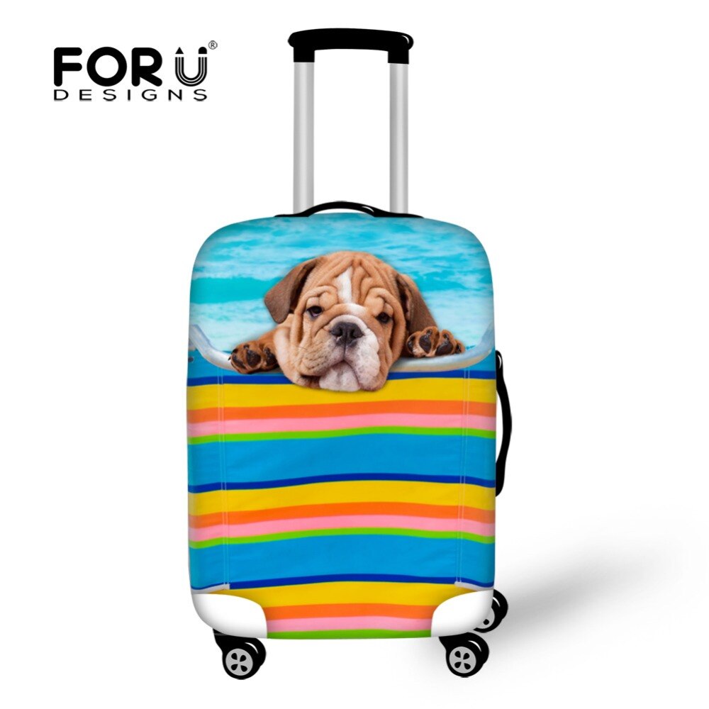 FORUDESIGNS Luggage Cover - Elastic Suitcase Protector - Dustproof Cartoon Print - Fits 18-30 Inch