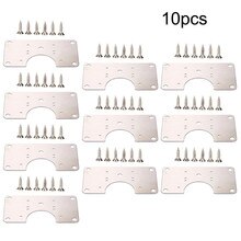Kitchen Cupboard Door Hinge Repair Kit Cabinet Hinge Repair Side Panels Mount Kitchen Door Hinge Repair Plates: 10pcs