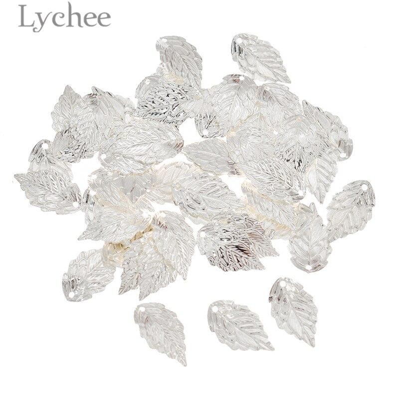 Lychee life 50 stk vintage messing bladskiver guldfarve sølvfarve scrapbooking udsmykning diy album dekoration: 3