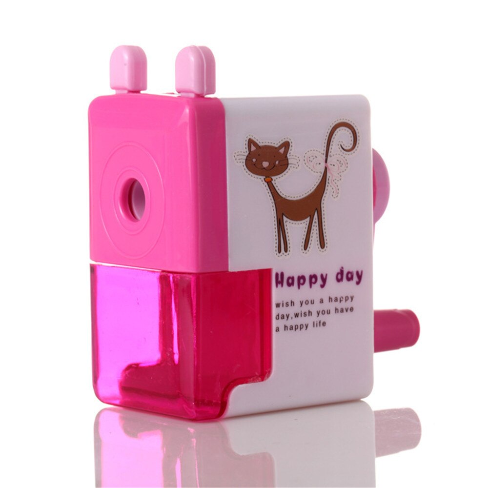 1PC Karikatur Katze Elefant Bleistift Spitzer Nettes Briefpapier freundlicher Kawaii Hand Kurbel Manuelle Stift Cutter Schule Büro Liefert