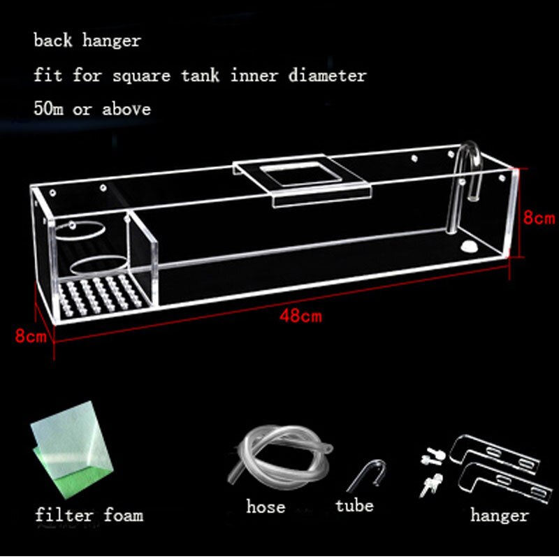 Filtre externe suspendu pour aquarium, équipement de filtration pour plantes et poissons