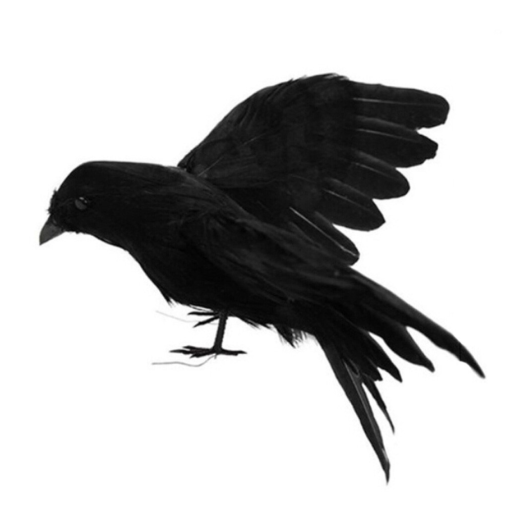 Artificial Crow Black Bird Raven Bar Supplies Decoration For Display Halloween Halloween Event Home Party Decor Prop Decor: B