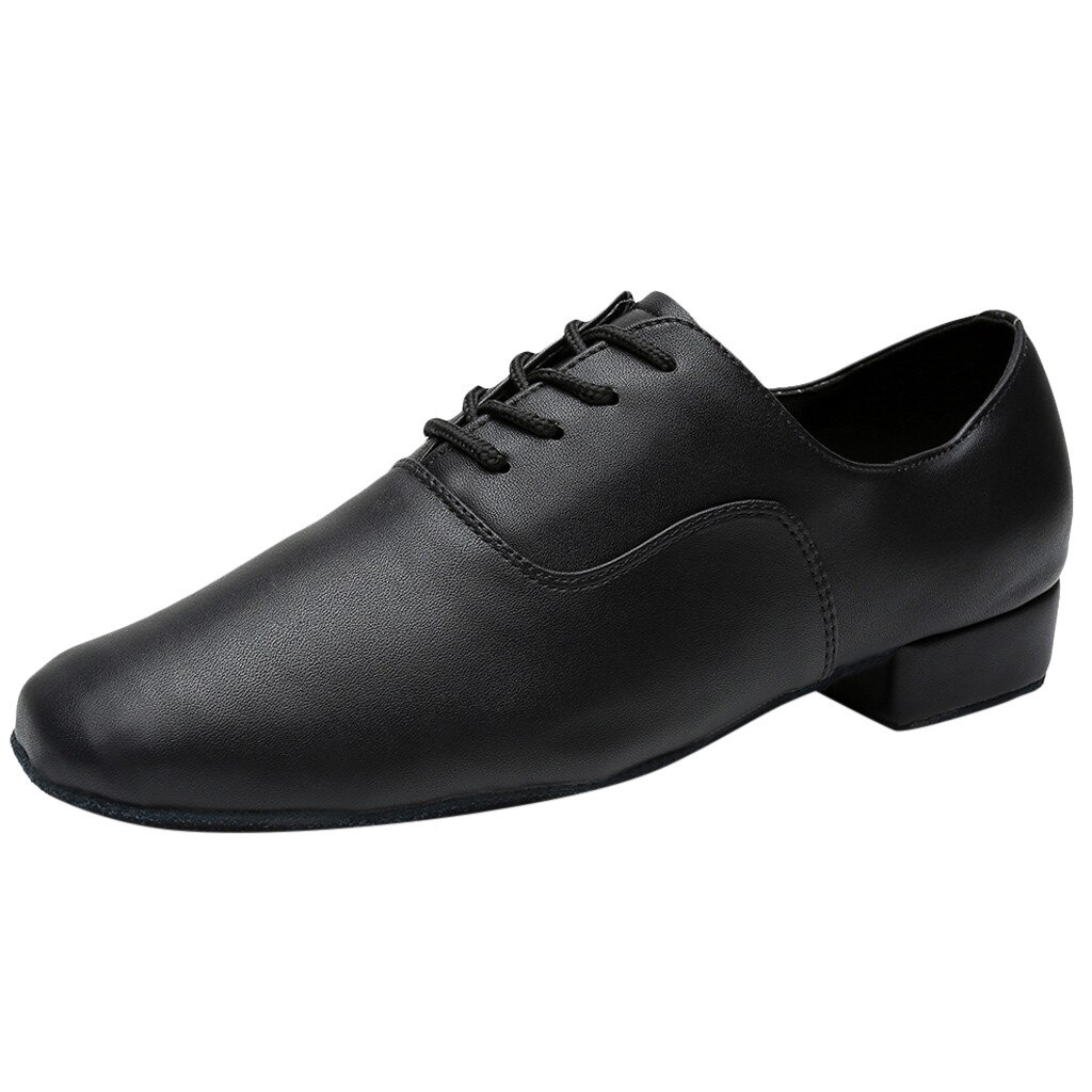 KLV Mens mens dance shoes latin Black Leather Ballroom Morden Latin Jazz Discount Ballroom male Salsa Dance Shoes#3: 10