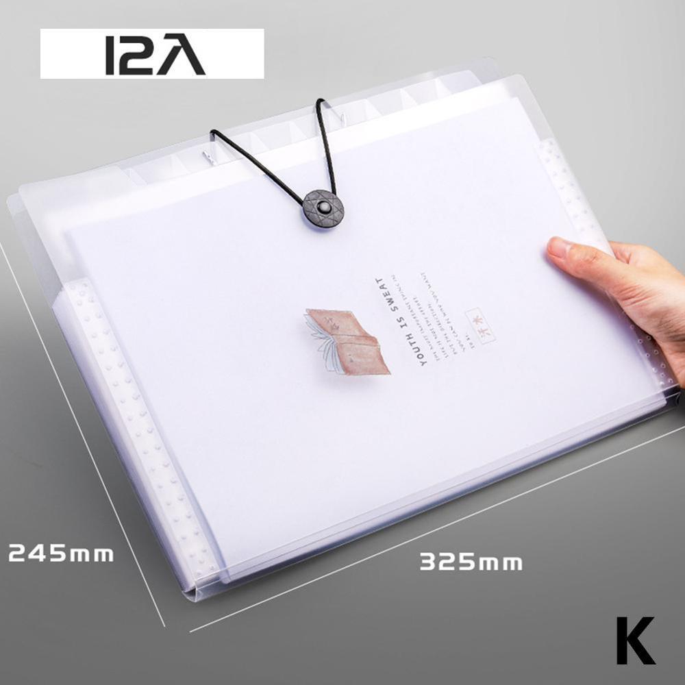 1pc 245*235mm Document Folders For School Office Organizers For Documents Folder Office School Expanding File Organ Bag Bin W6L4: K