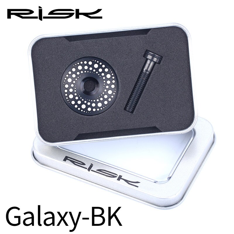 RISK Titanium Alloy Bicycle Headset Cap Suit 28.6mm+M6*30mm Bolts With waterproof pad Bike Stem Top Cap MTB Road Cycling: style 5