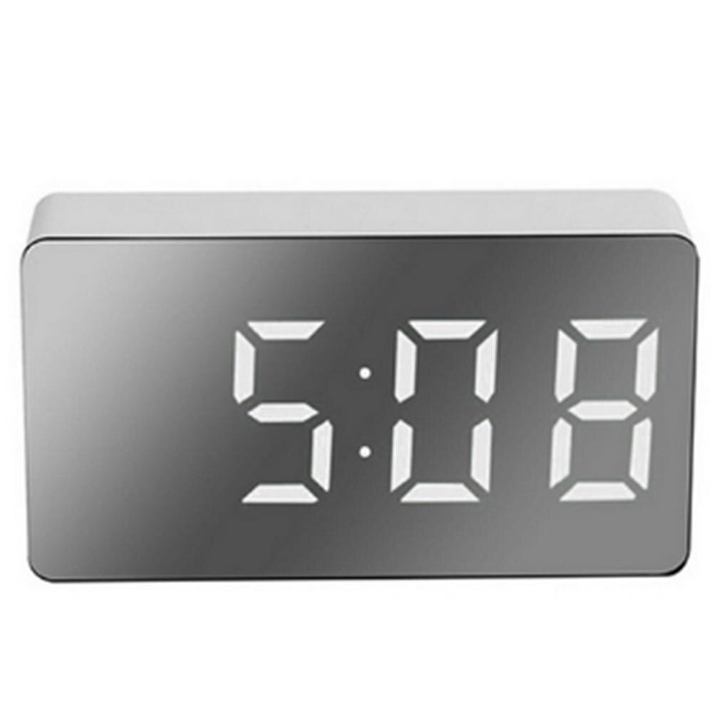 LED Mirror Alarm Clock Digital Alarm Clock Digital Alarm Clock Mirror LED Night Lights Electronic Alarm Clock For Bedroom Office: D