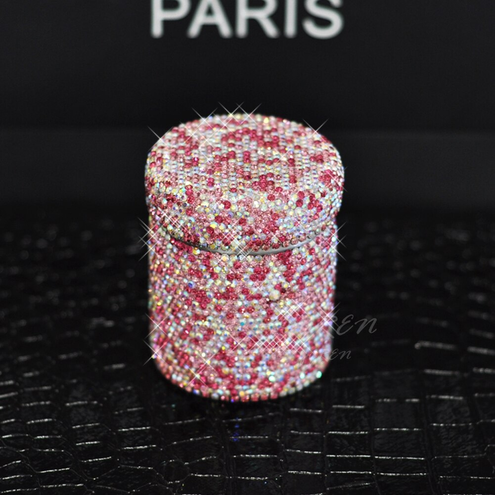 Bling strass bilförvaring städlåda dörrförvaring fathållare & hemrum hotellkontorsbord sminklåda: Rosa