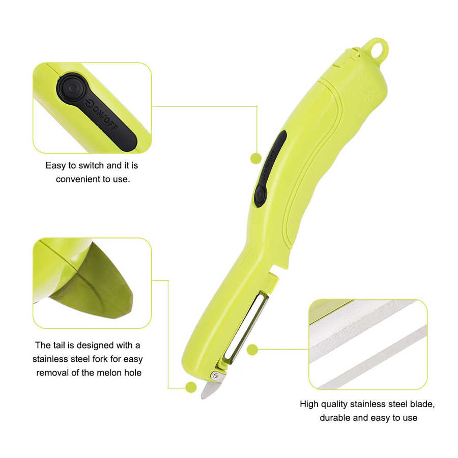 Handheld Electric Fruit Peeler Peeling Cutter Stainless Steel Blade Peeling Machine Save Time and Effort Kitchen Appliance