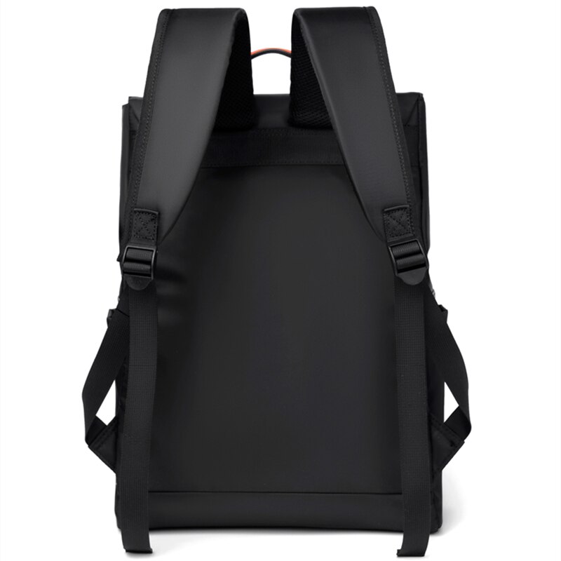 Wasserdichter nylon-laptop-rucksack für #39 , schwarz, ideal für geschäftsreisen und den urbanen stil, mit usb-ladefunktion