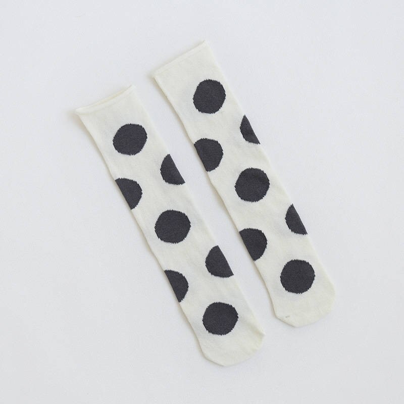 WARMOM 0-3Jahre Baby Hohe-Knie Socken Baumwolle freundlicher Socken Baby Jungen Mädchen Winter Socken Polka Punkt lässig Stil Baby Versorgung: Weiß