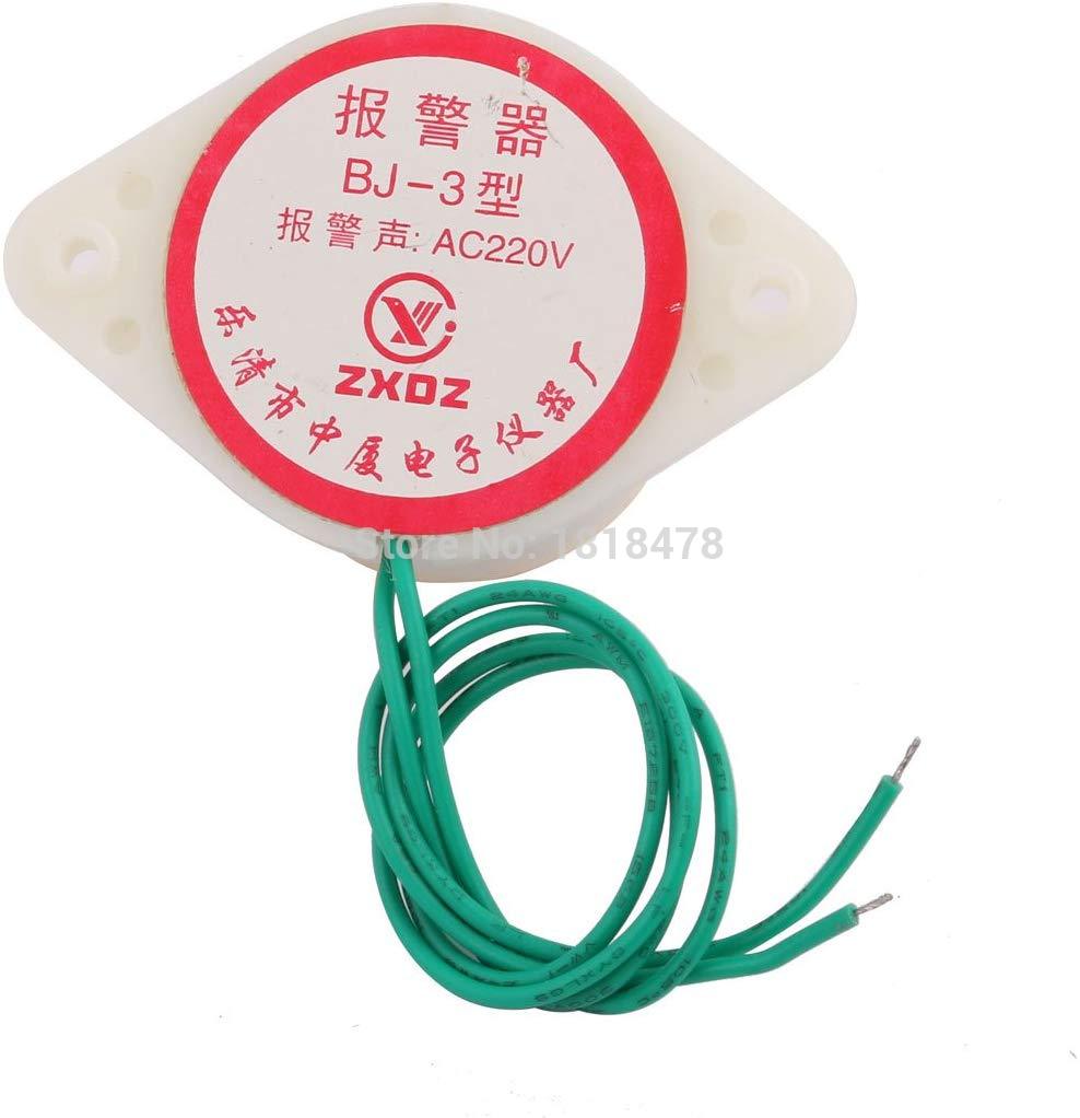 Elektronisk rødt blinkende sirenelyd alarm summer 2 ledning  ac 220v dc12v dc24v bj -3