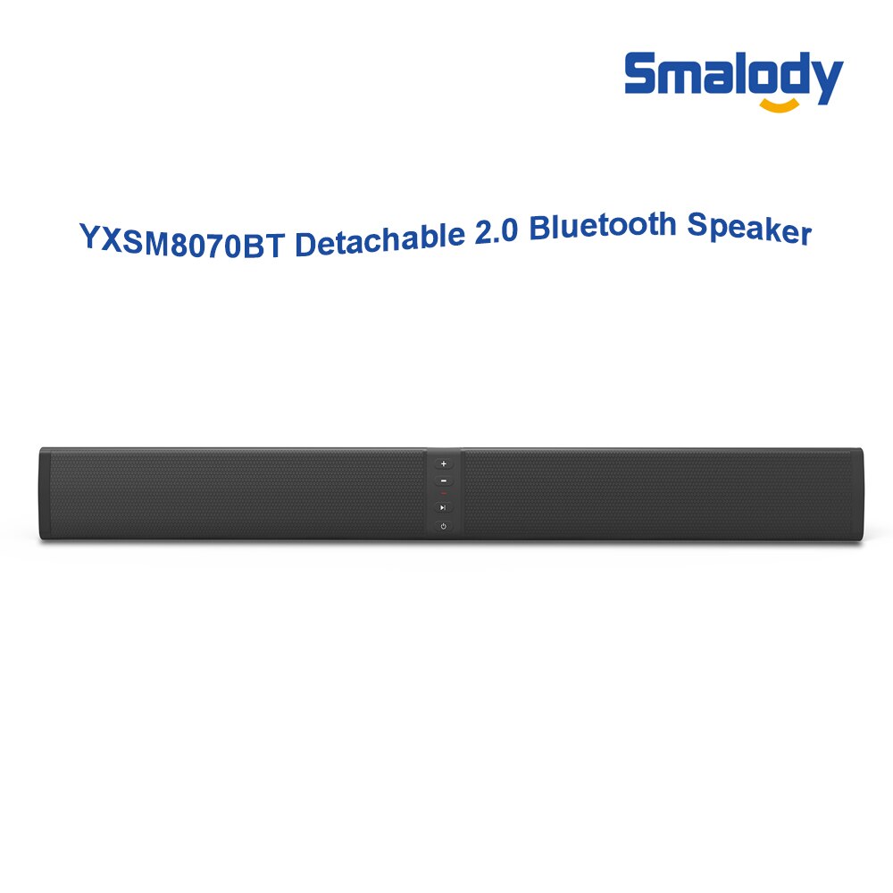 Smalody Afneembare Bluetooth Luidspreker Stereo Computer Soundbar Usb Tf Aux 20W High Power Tv Luidspreker Home Theater