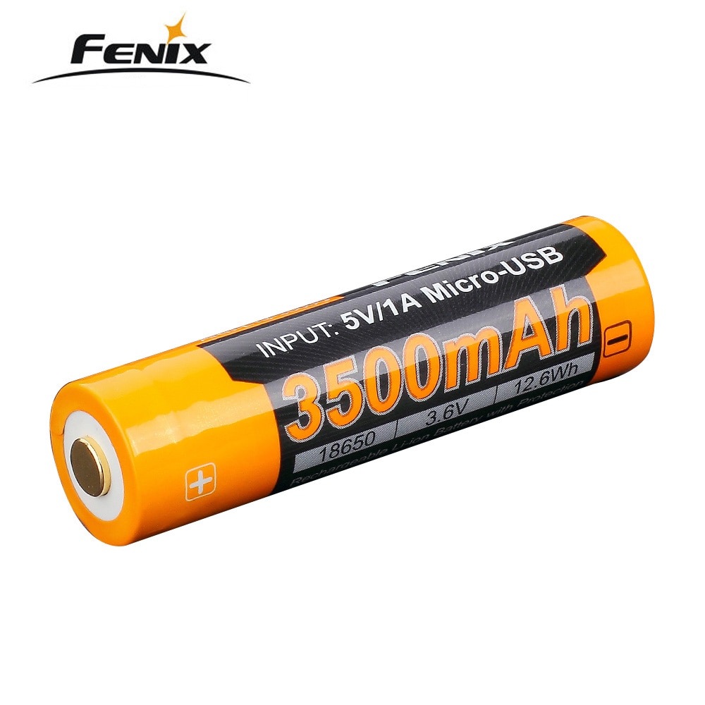 Fenix – batterie Li-ion ARB-L18-3500U, Rechargeable par USB, 3500mAh, 18650: 1 PCS