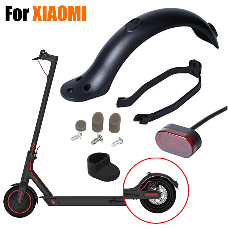 Garde-boue arrière pour trottinette électrique Xiaomi M365,accessoire, support + crochet + feu,