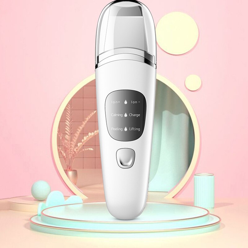 Oplaadbare Ultrasone Gezicht Huid Scrubber Facial Cleaner Peeling Trillingen Mee-eter Verwijderen Exfoliërende Porie Cleaner Tool