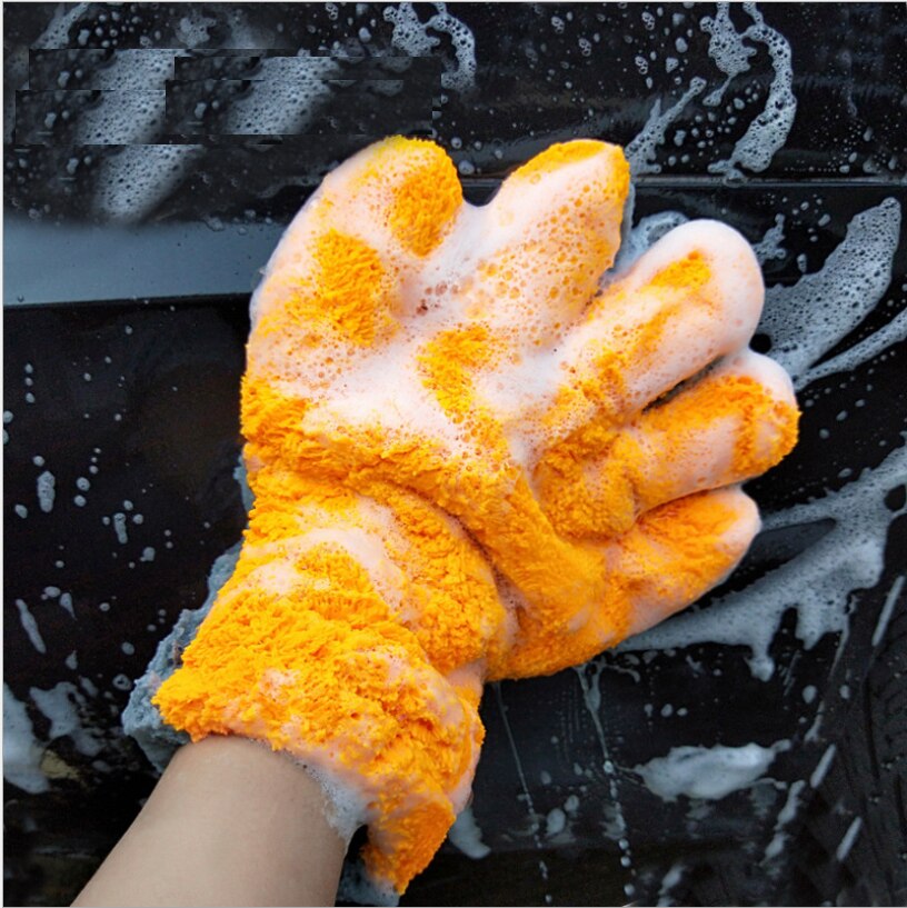 1 Pc Ultra-Luxe Microfiber Car Wash Handschoenen Car Cleaning Tool Thuisgebruik Multifunctionele Borstel Detaillering