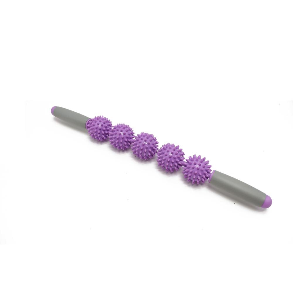 Brush Massage Stick Hedgehog Balls Muscle Roller Anti Cellulite Massager Trigger portable plastic Point Stick Cellulite Slimming: 5-purple