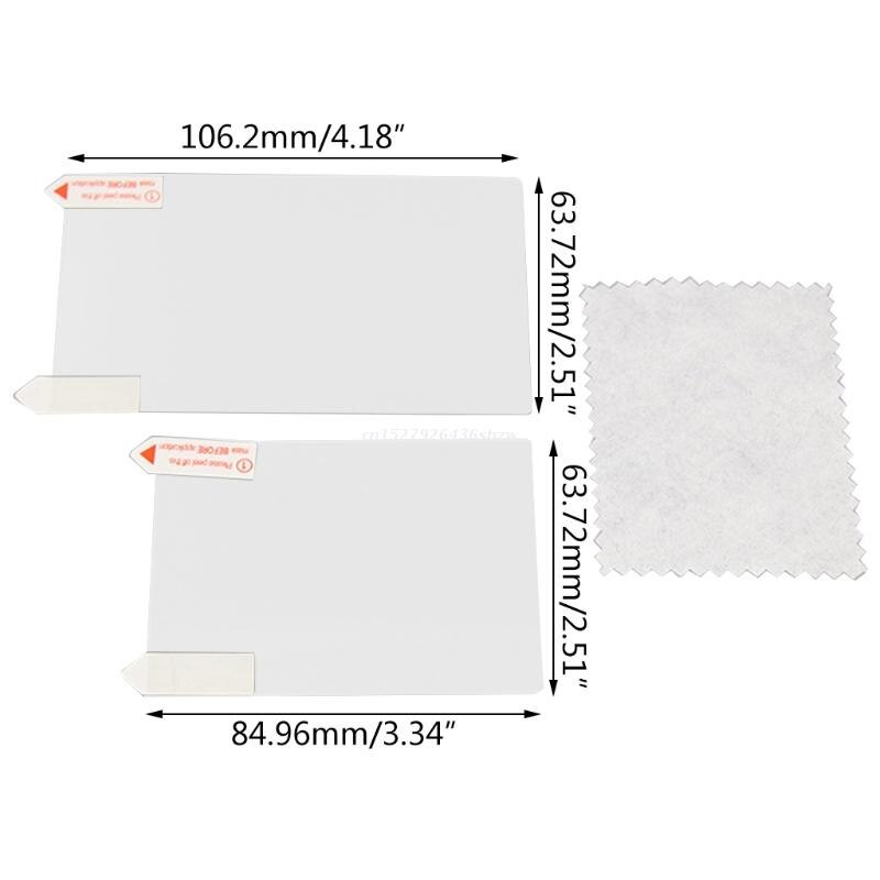 2 in1 lcd screen protector film, top and bottom, clear surface, protective cover, compatible with new 3ds xl/ll