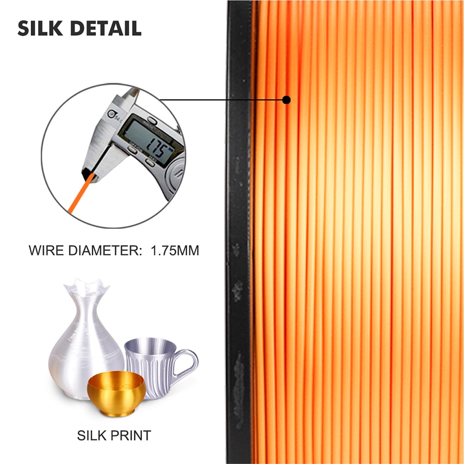 SUNLU 1,75mm Seide PLA Filament 1kg 3d Drucker Filament Seide Textur Kunststoff PLA 3d Druck Material