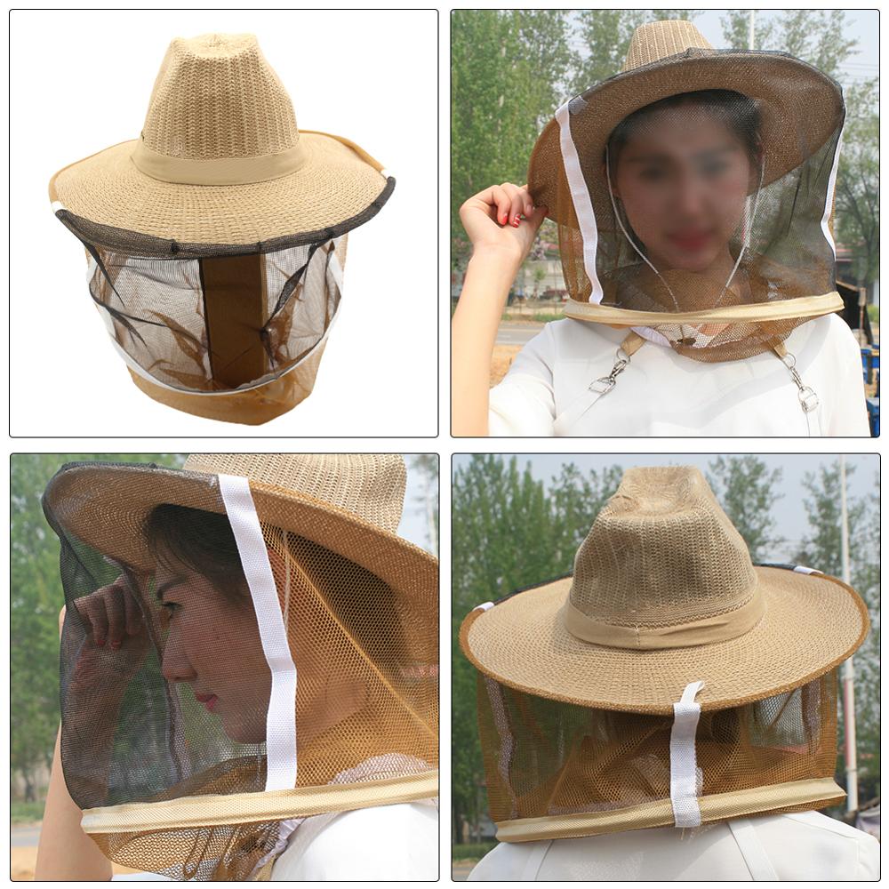 Anti-bijenhoed, beschermend net, beschermende benodigdheden voor de imker, duurzame bescherming, imker cowboy, kampeermasker voor de imker.