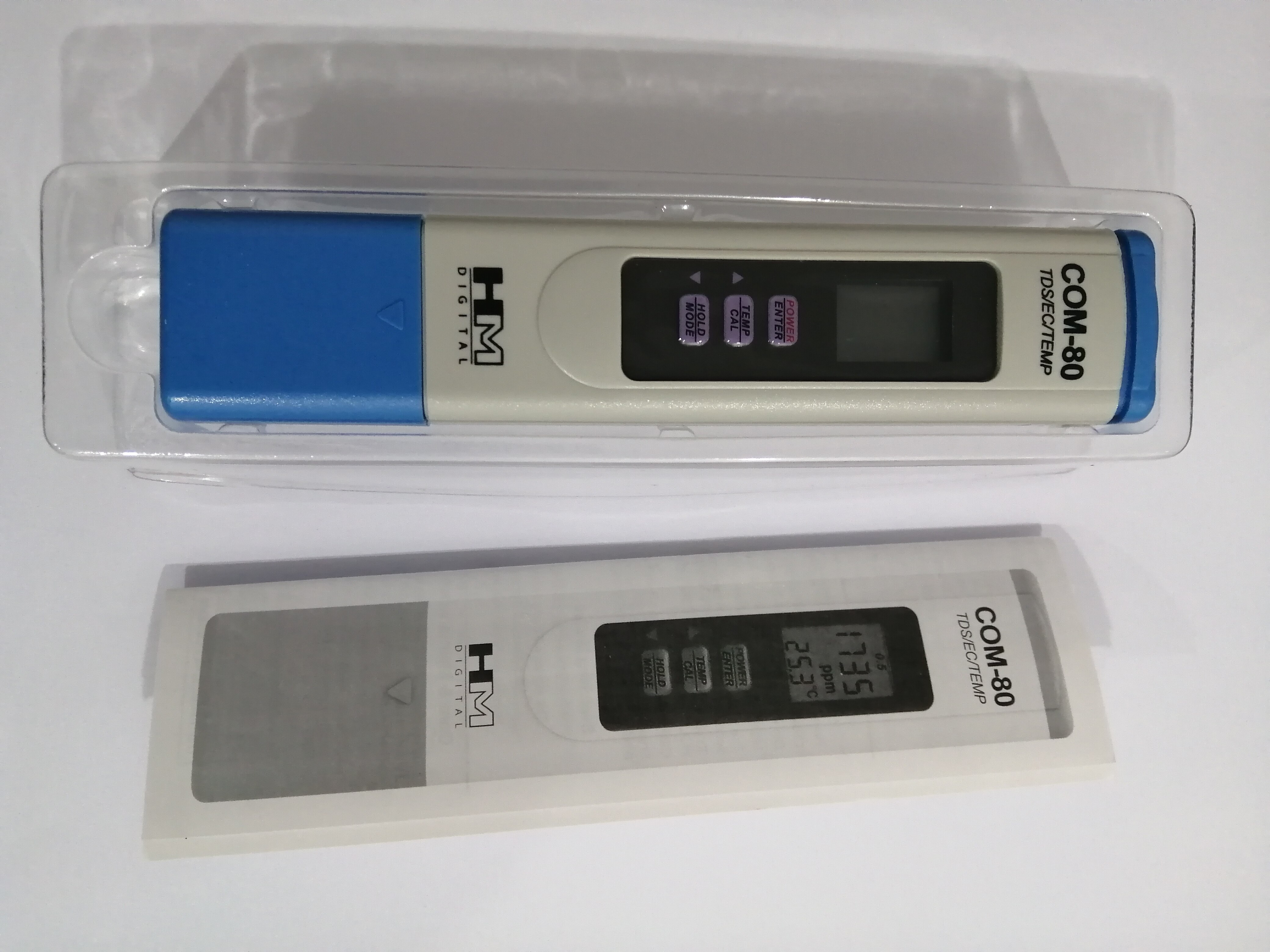 Hm com -80 digital tds måler ec tester 3 i 1 tds temp ec testere vannmåler vannrenhetsmål til basseng 20% av