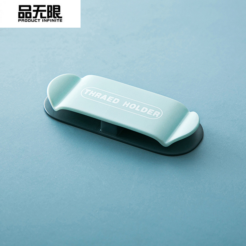 4pcs Power plug hook Kitchen plug holder Wire sorting and storage Multifunctional wall hanging hook Nail free No punching: Light blue 4pcs